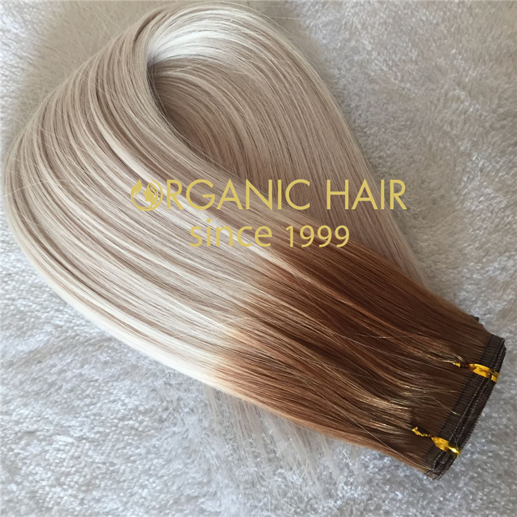 New product lace flat weft hair extensions C51